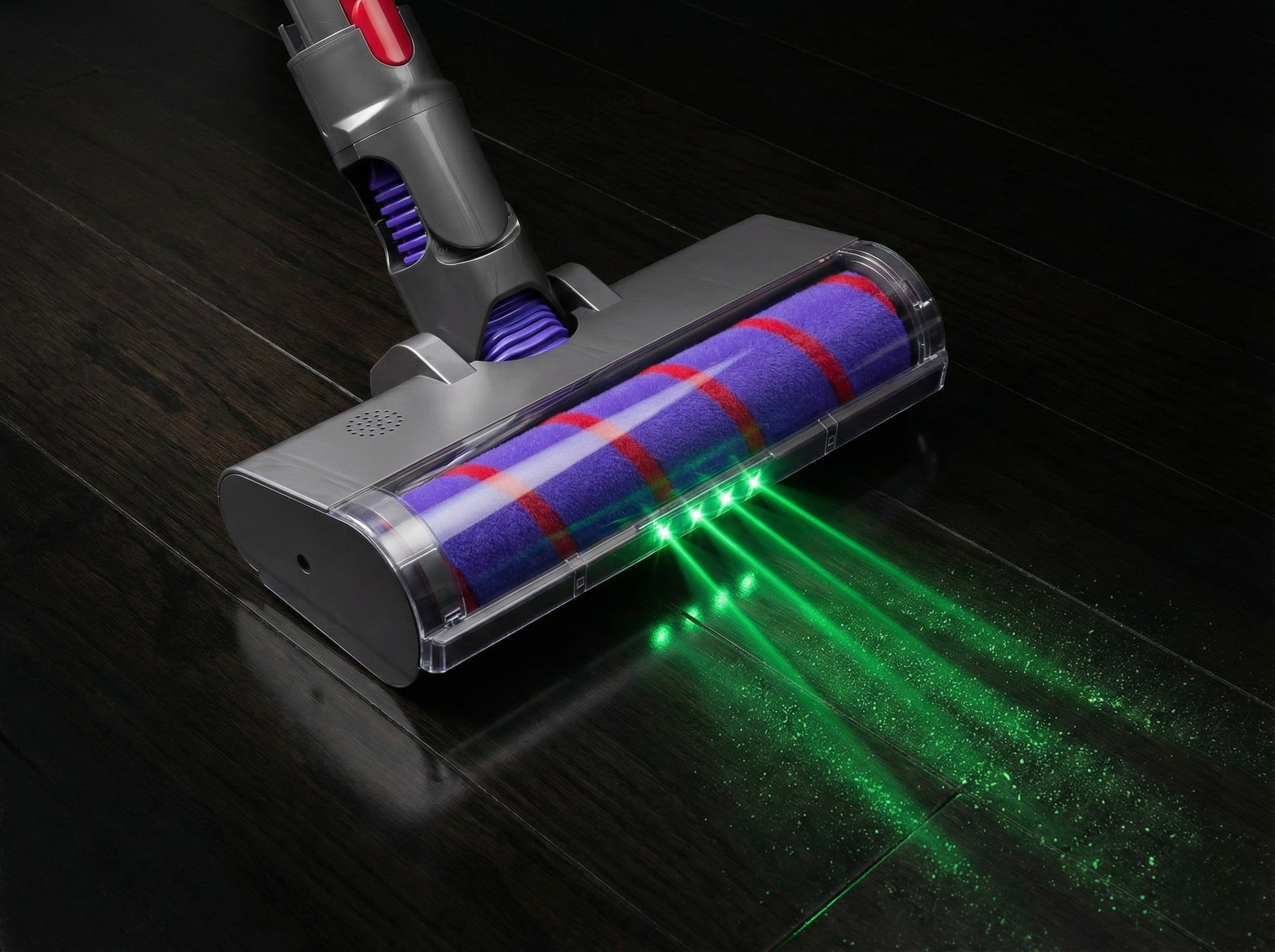 Replacement Green LED Soft Roller Brush for Dyson V7-V15 - Hard Floor Care
