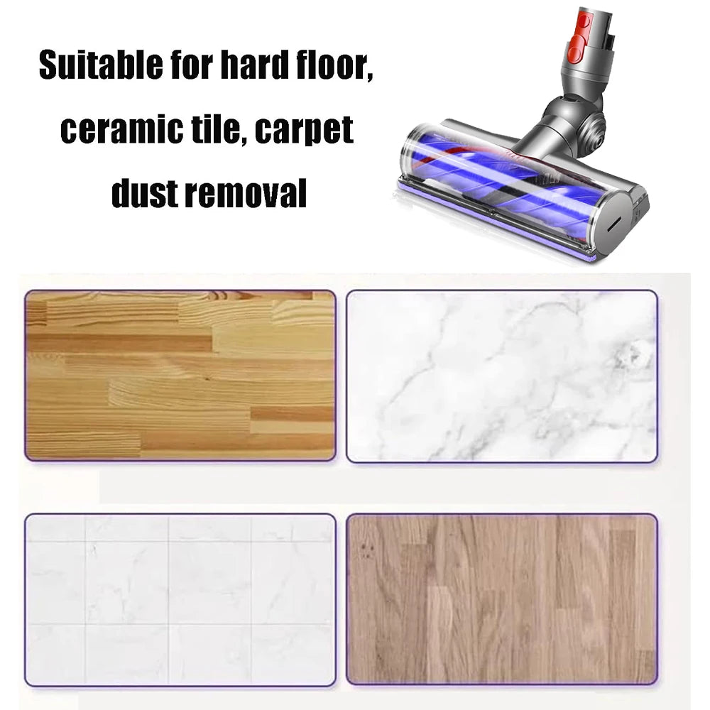 Replacement Direct Drive Cleaner Head for Dyson V7-V15 - Anti-Tangle Design
