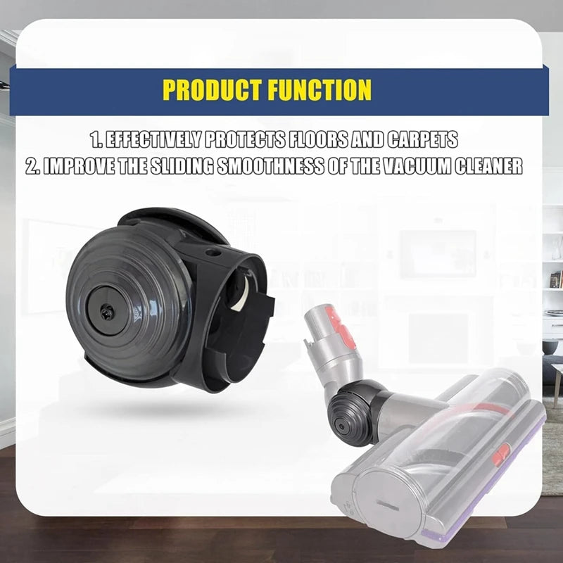 Replacement V-Ball Wheels & Cover for Dyson V10-V15 - 100W Head