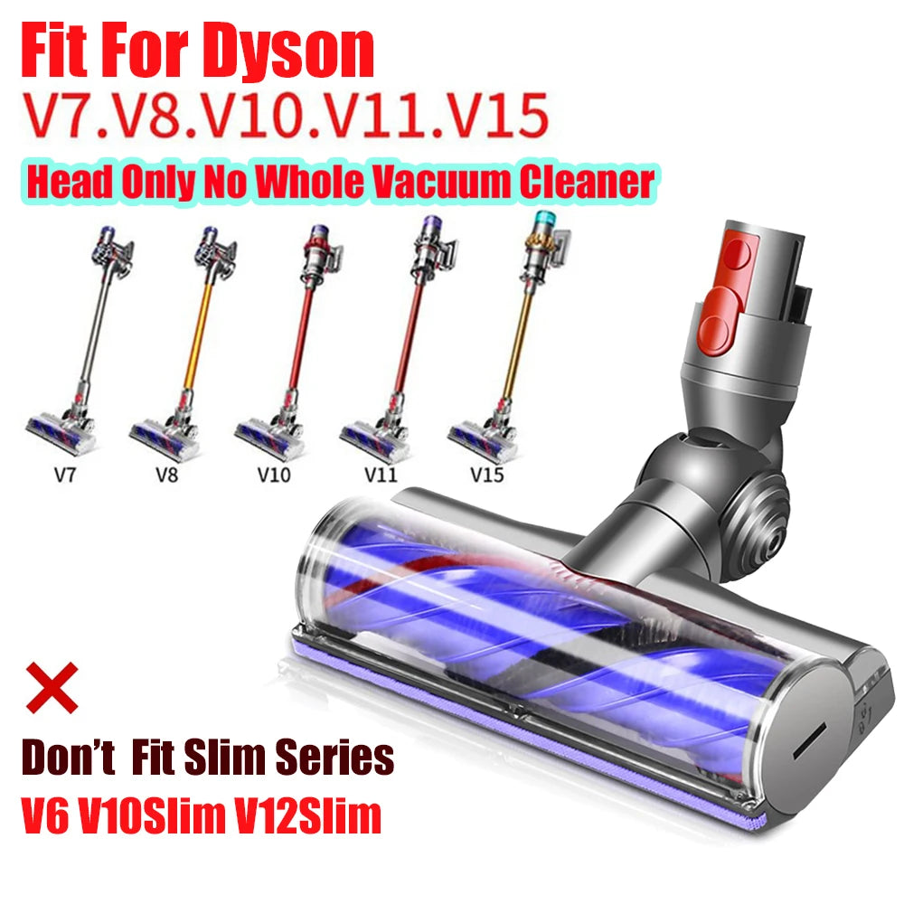 Replacement Direct Drive Cleaner Head for Dyson V7-V15 - Anti-Tangle Design