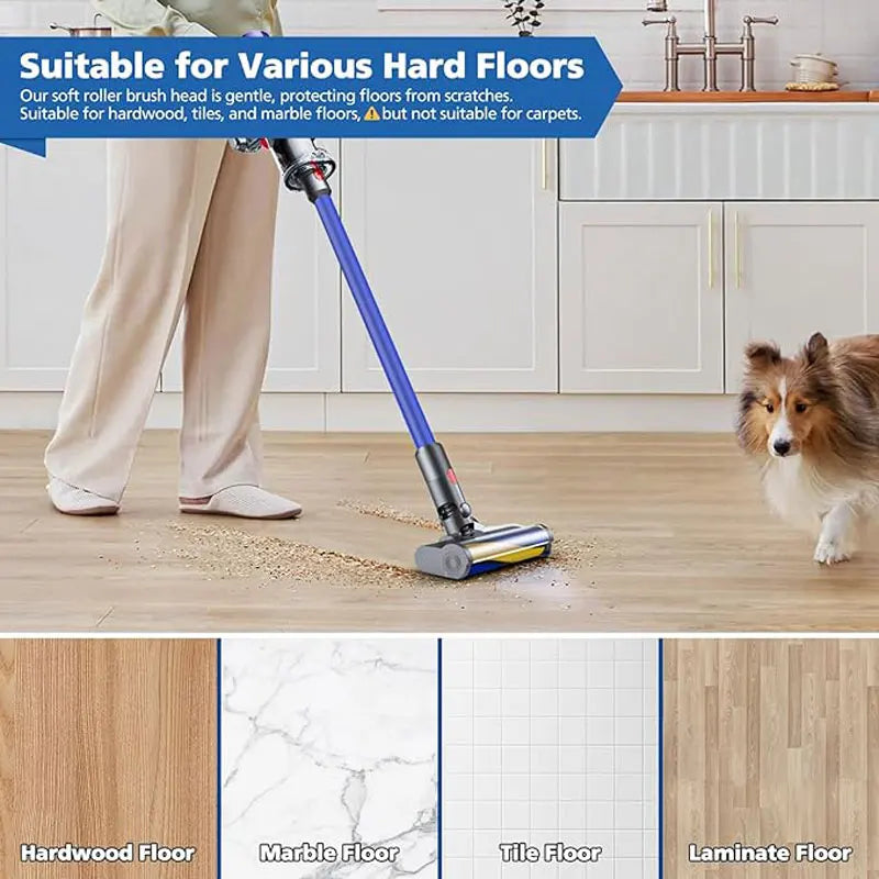 Replacement Soft Roller Brush for Dyson V7-V15 - Optical Dust Detection